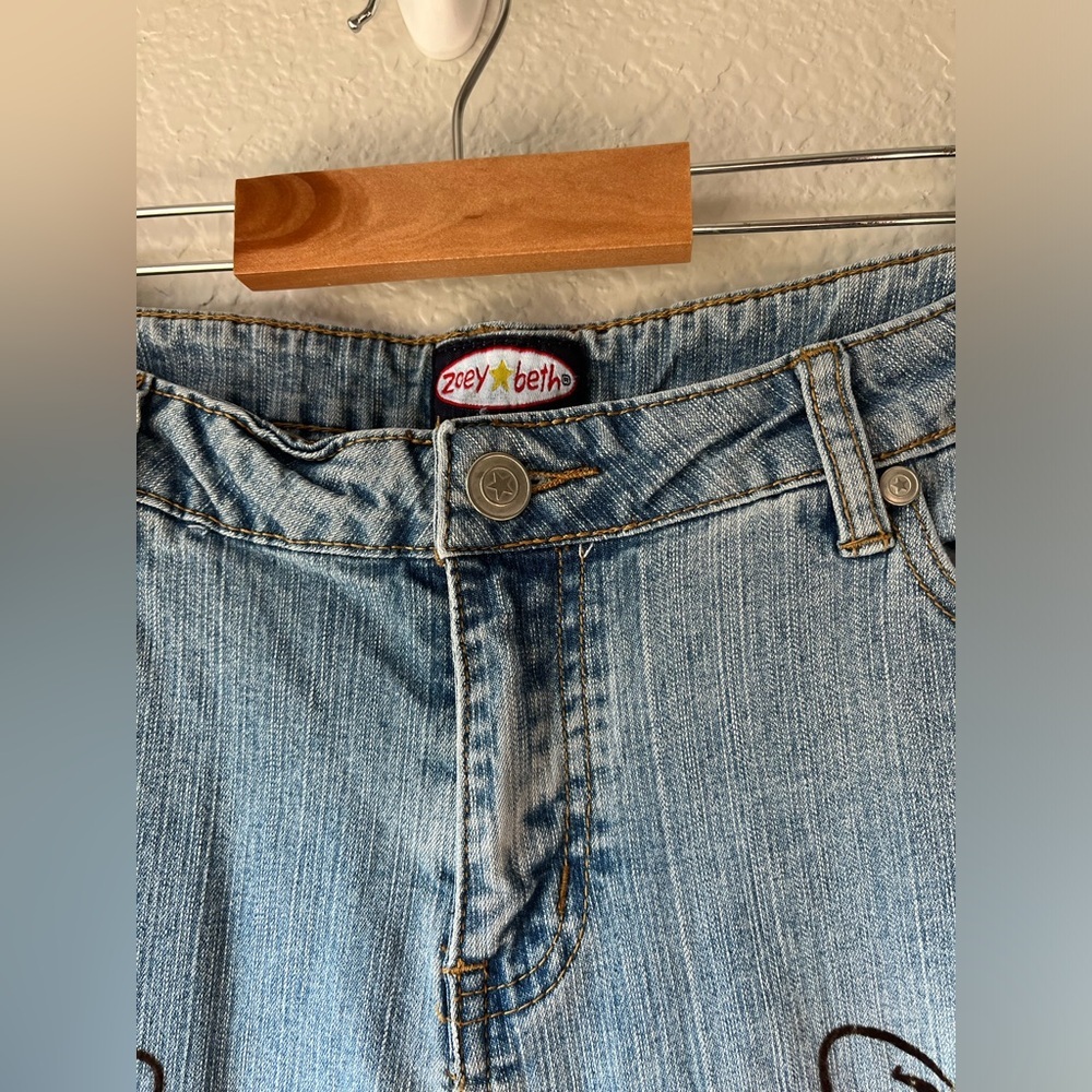 Vintage Y2K Zoey Beth Butterfly Bootcut Jeans 7/8 *see description* - Picture 4 of 6